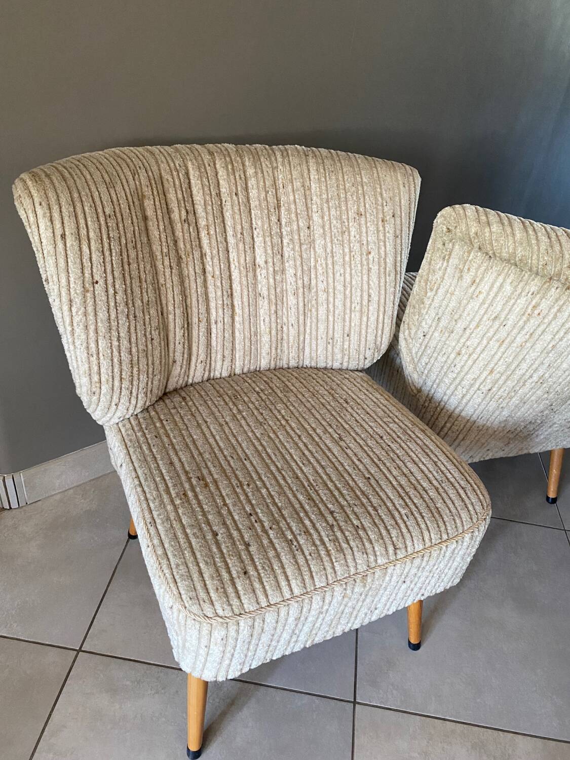Pair of cocktail armchairs