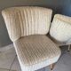 Paire de fauteuils cocktail en tissu beige
