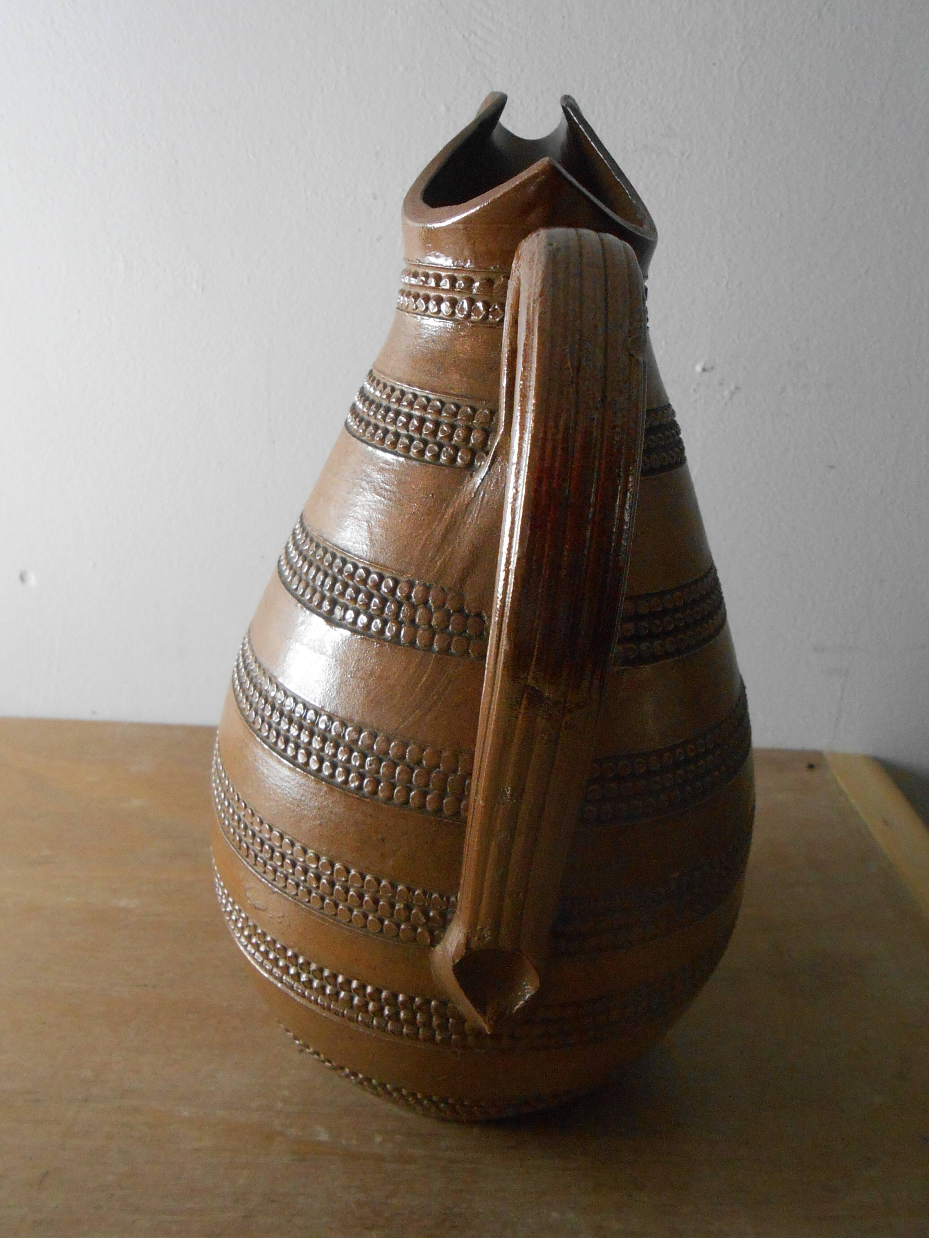 Stoneware pitcher