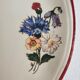 Plat rond creux faïence Sarreguemines décor floral "agreste"