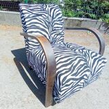 1950s armchair in zebra fabric
