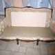 Solid wood and fabric sofa