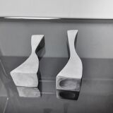 Pair of Swan candlesticks by Matthew Hilton, England, 1980
