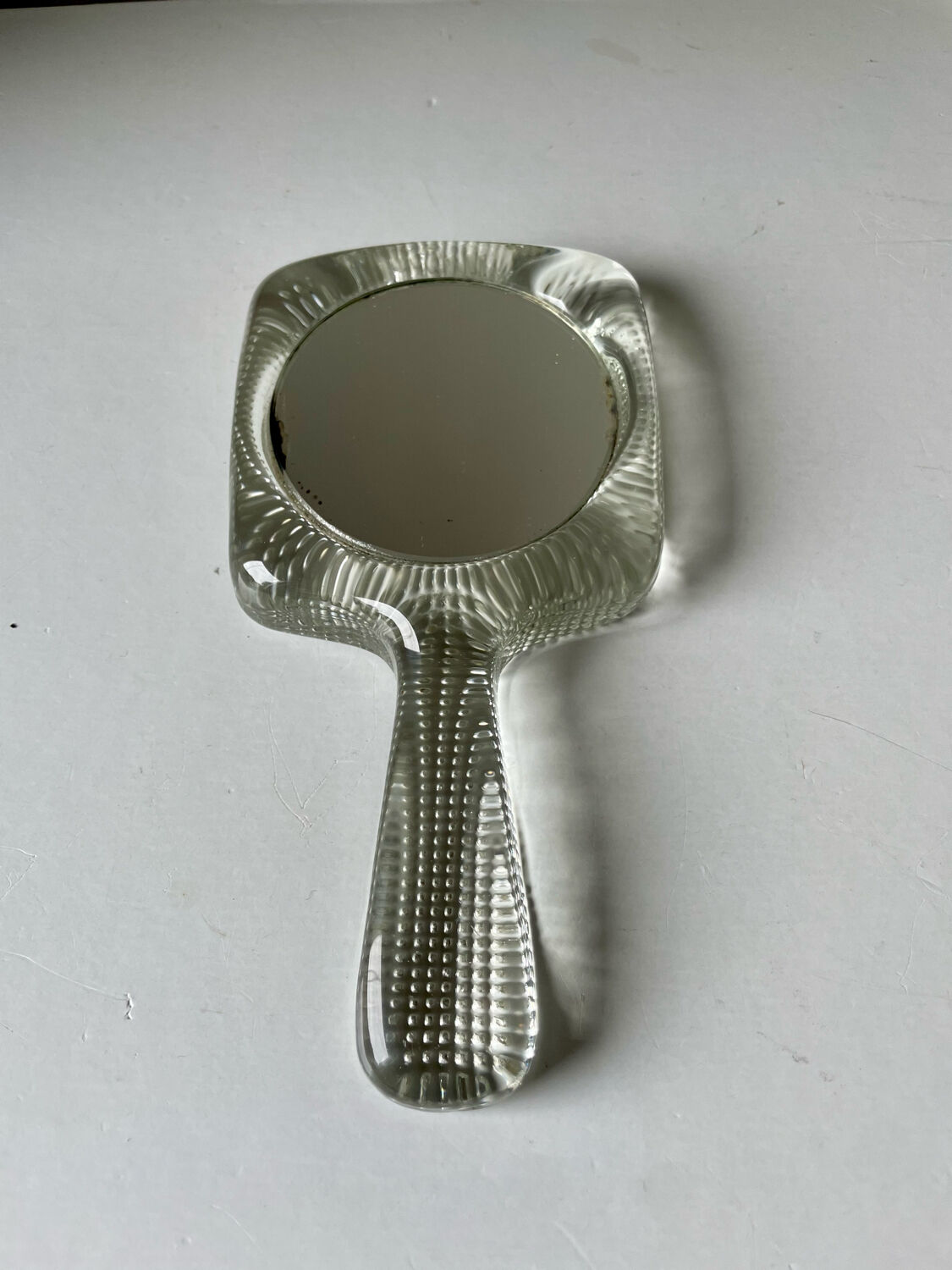 Handheld glass mirror Swedish design 1960's