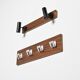 Wall coat rack and lights by Pierre Guariche for La Plagne, around 1968.