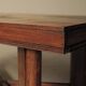 Modernist oak table with a checkerboard top, France, circa 1940.