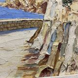 Painting signed Xavier SAGER 1881-1969 Route de Nice view of the port