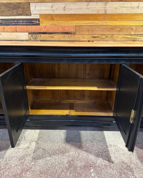 Enfilade 4 portes en merisier massif - Style Louis-Philippe