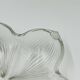 Plat en verre moulé fleur Art déco
