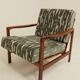 Scandinavian modern long chair jacquard green 1965