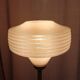 Globe brass bronze floor lamp with frosted edging