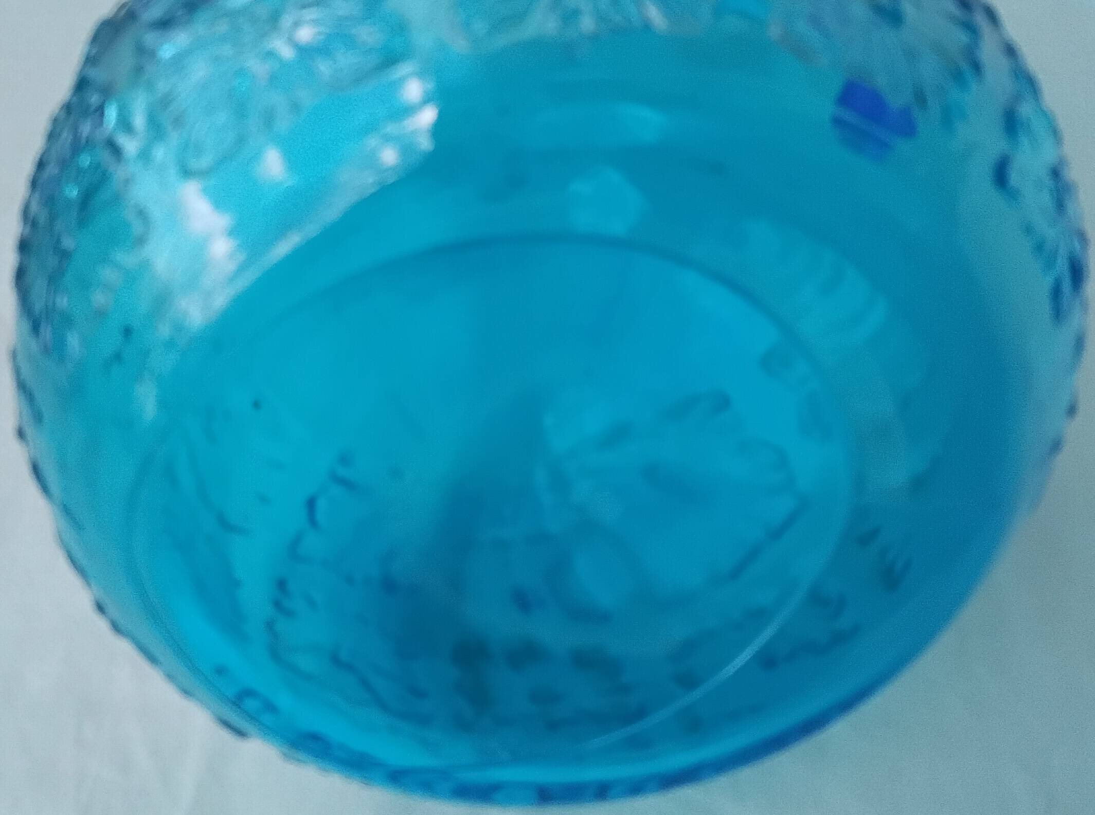 Blue glass jug
