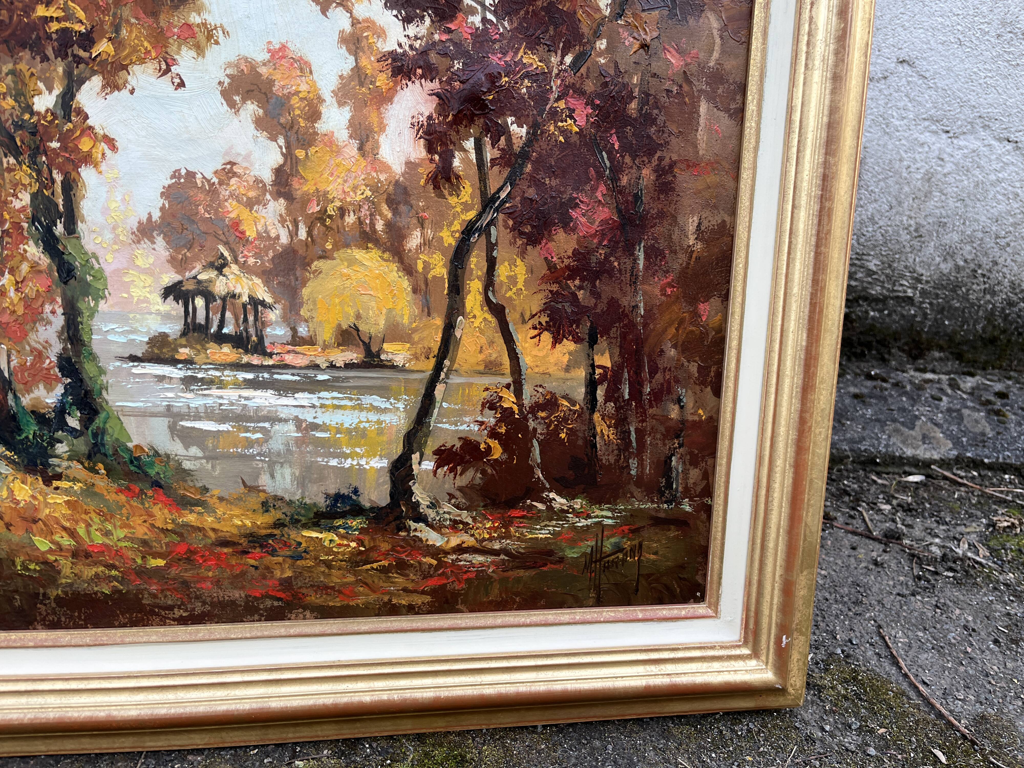 Colorful Autumn Landscape Painting XX signed