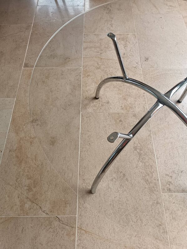 Table basse en verre IKEA, années 80