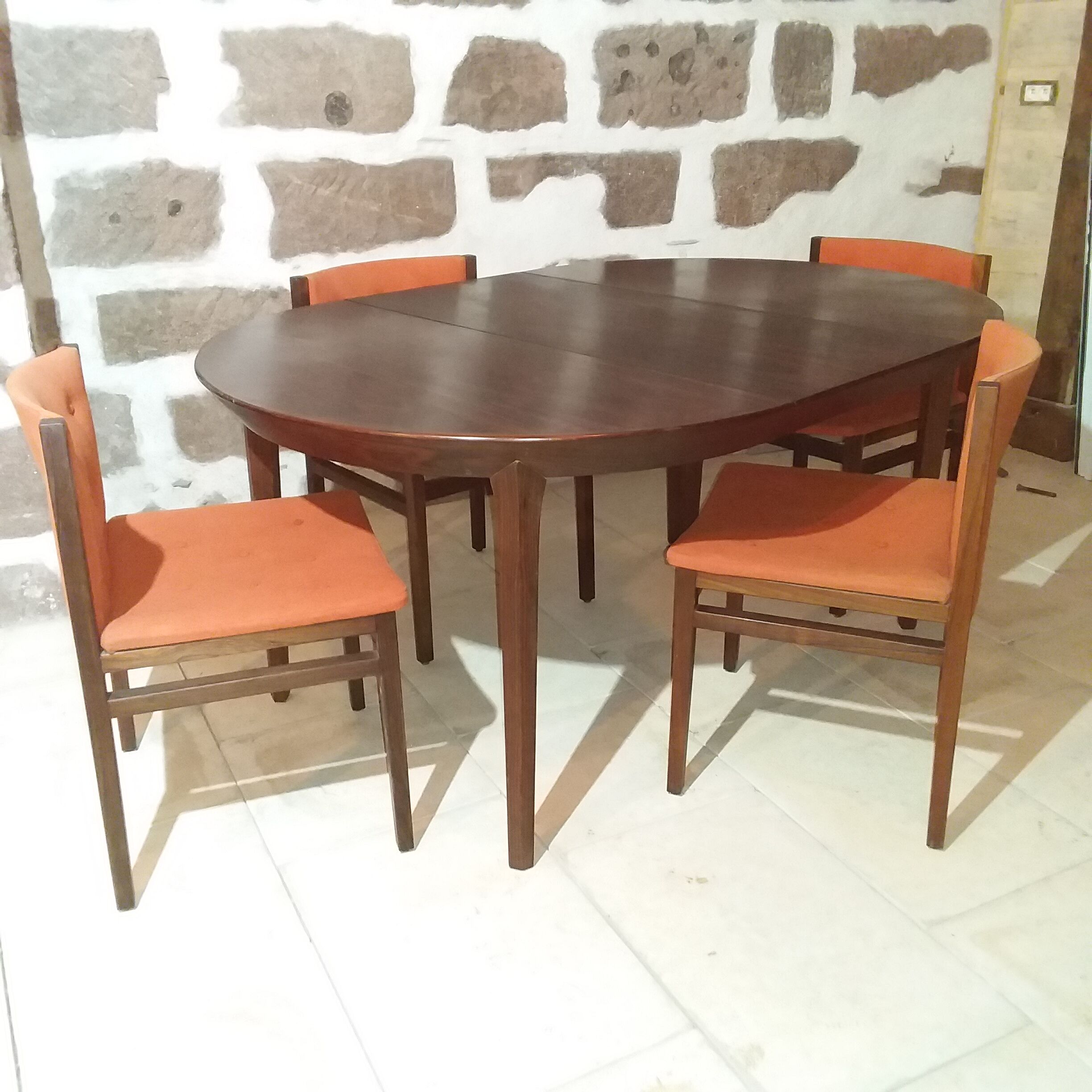 Table palissandre et 4 chaises Gudme Mobelfabrik