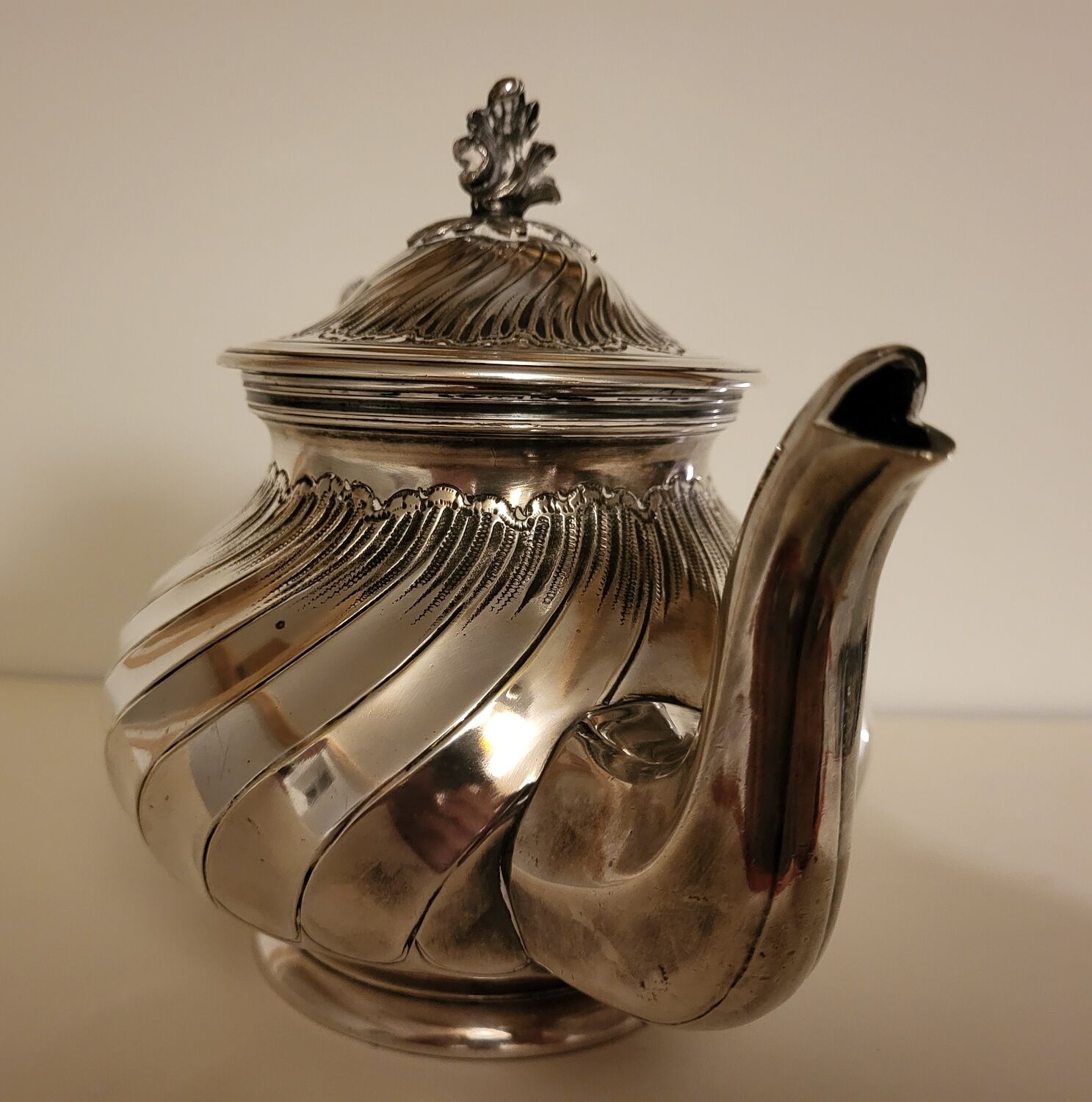 Silver-plated metal teapot signed "Boulenger"