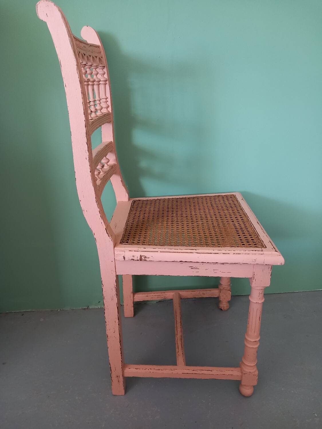 Shabby cane chair