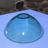Antique bubbled blown glass salad bowl