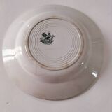 Antique plate from the Saint-Amandinoise pottery factory, Muguet pattern, circa 1900