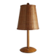 Vintage wooden and brass table lamp by Temde from the 1950s.