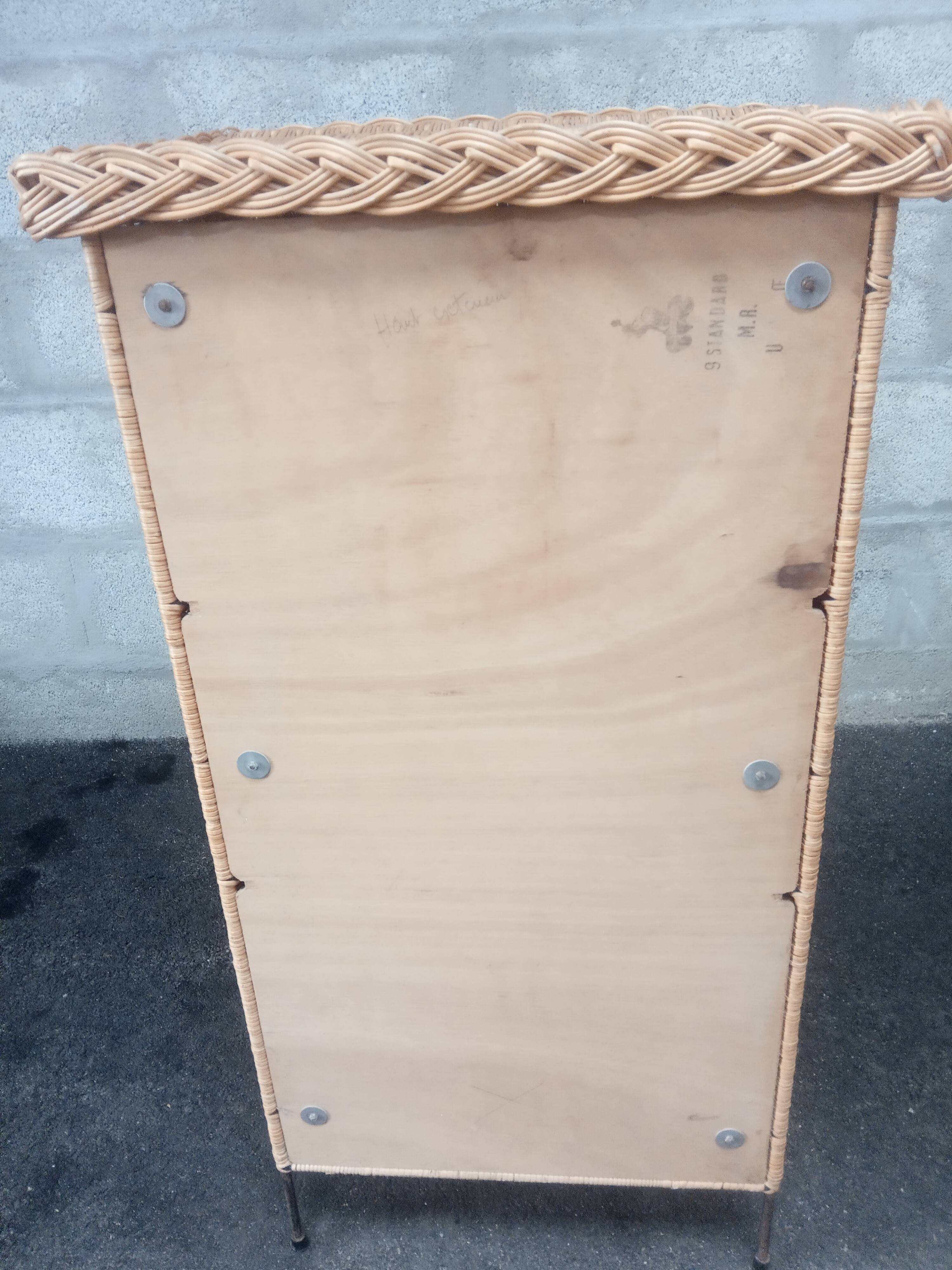 Vintage 50s rattan cabinet