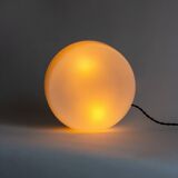 Wall or ceiling light in matt white opaline, 60s/70s