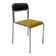 Vintage tubular chair in chrome, skai and yellow velvet, 1970s.