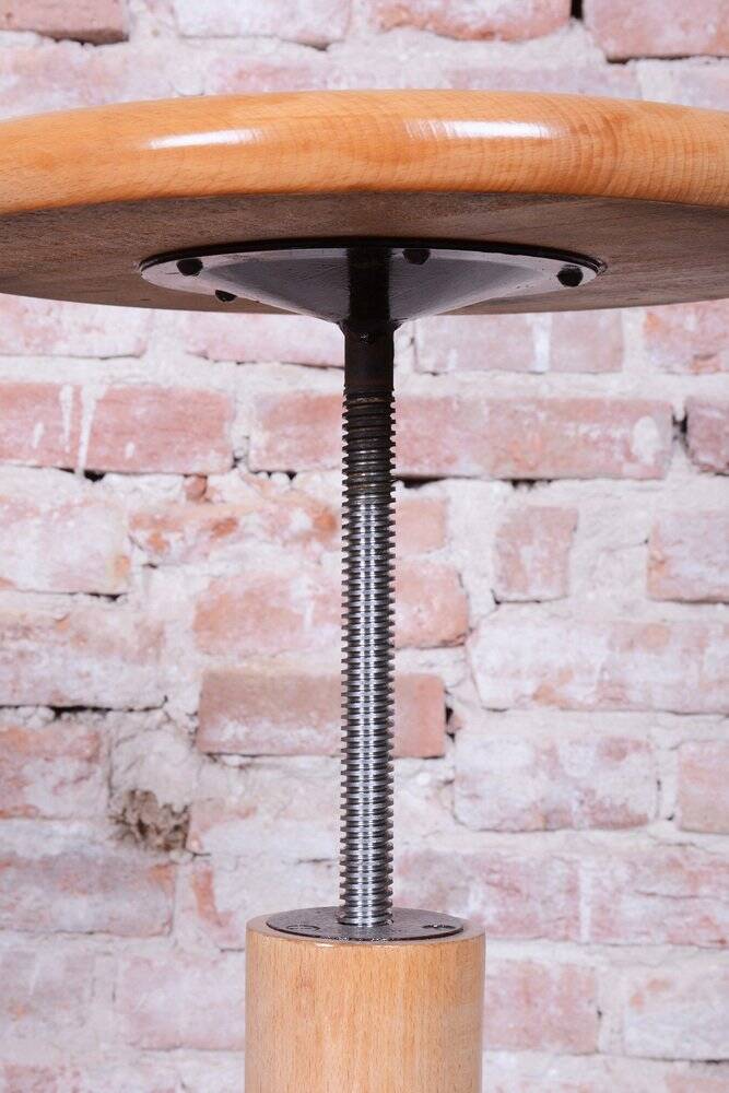 Mid-Century Piano Stool in Beech, Czech, 1940s
