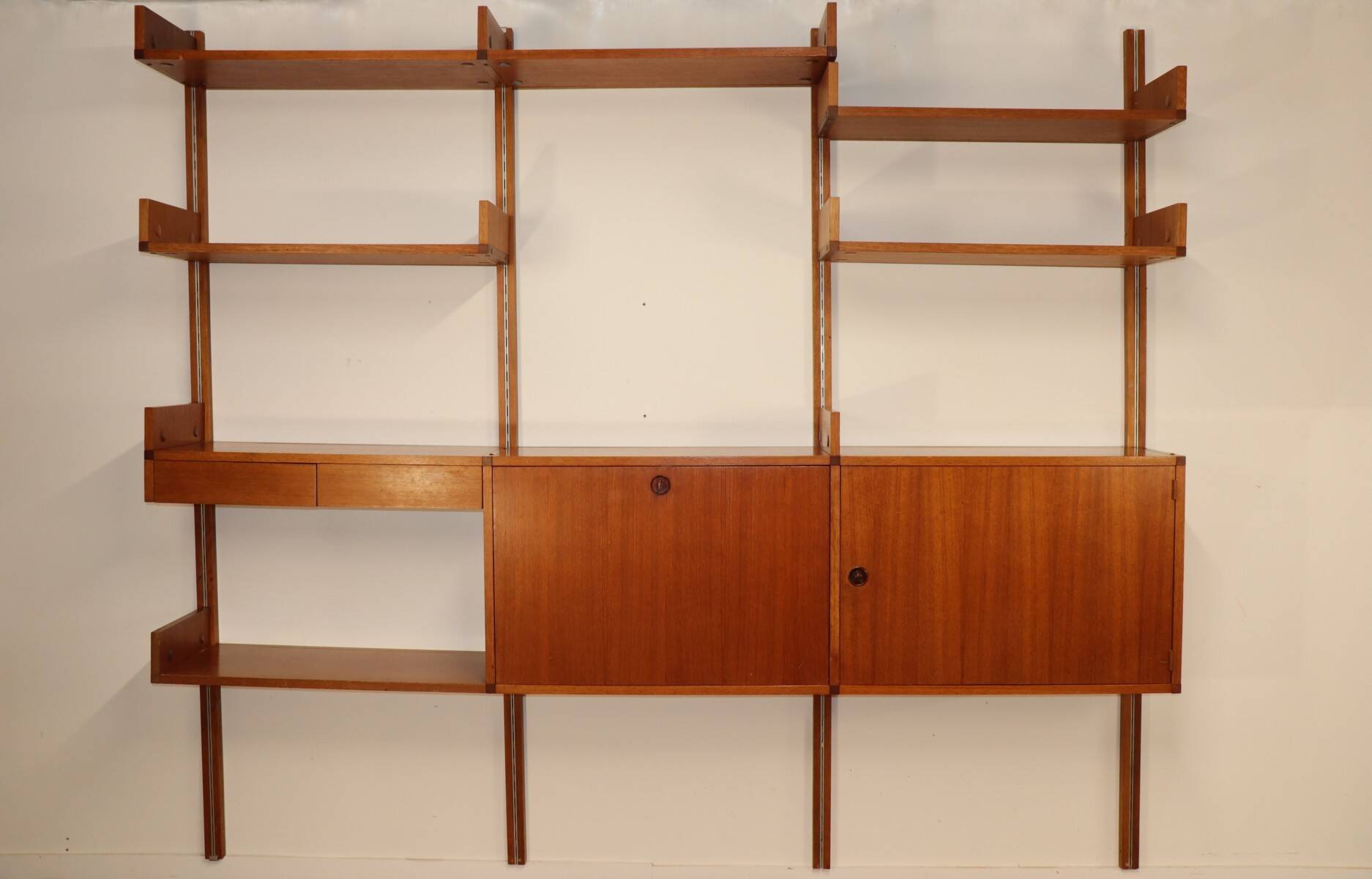 Modular wall bookcase, Minvielle edition by ARP – 1960