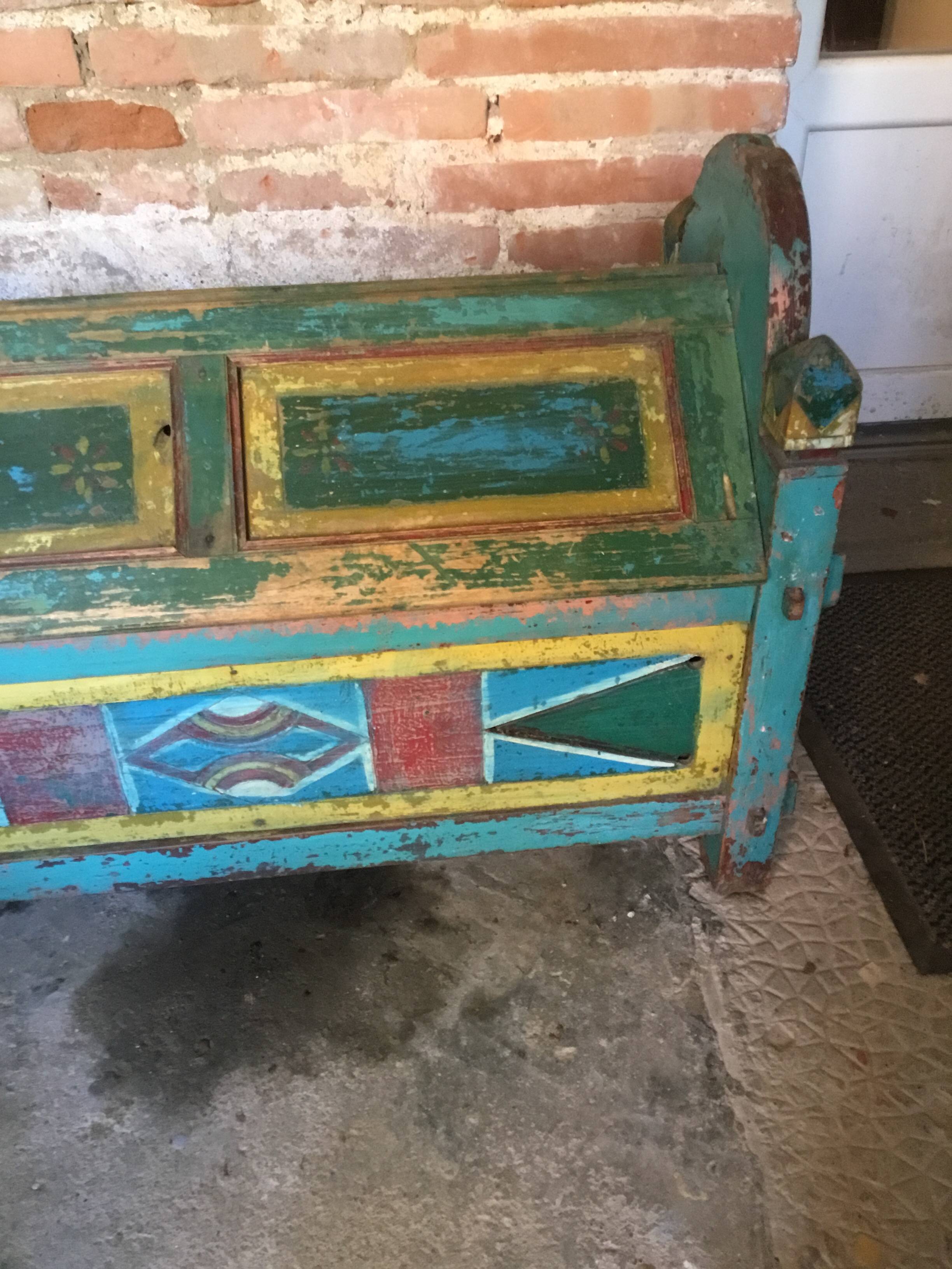 Ancient Indian wooden chest