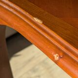 Set of 3 nesting tables - Louis XV style - cherry wood - parquet pattern marquetry decor (parquetry)