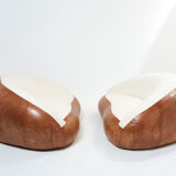 Rare set of sofas croissant 1970