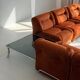 Modular Sofa Incorporated Coffee Table Burnt Orange Velvet