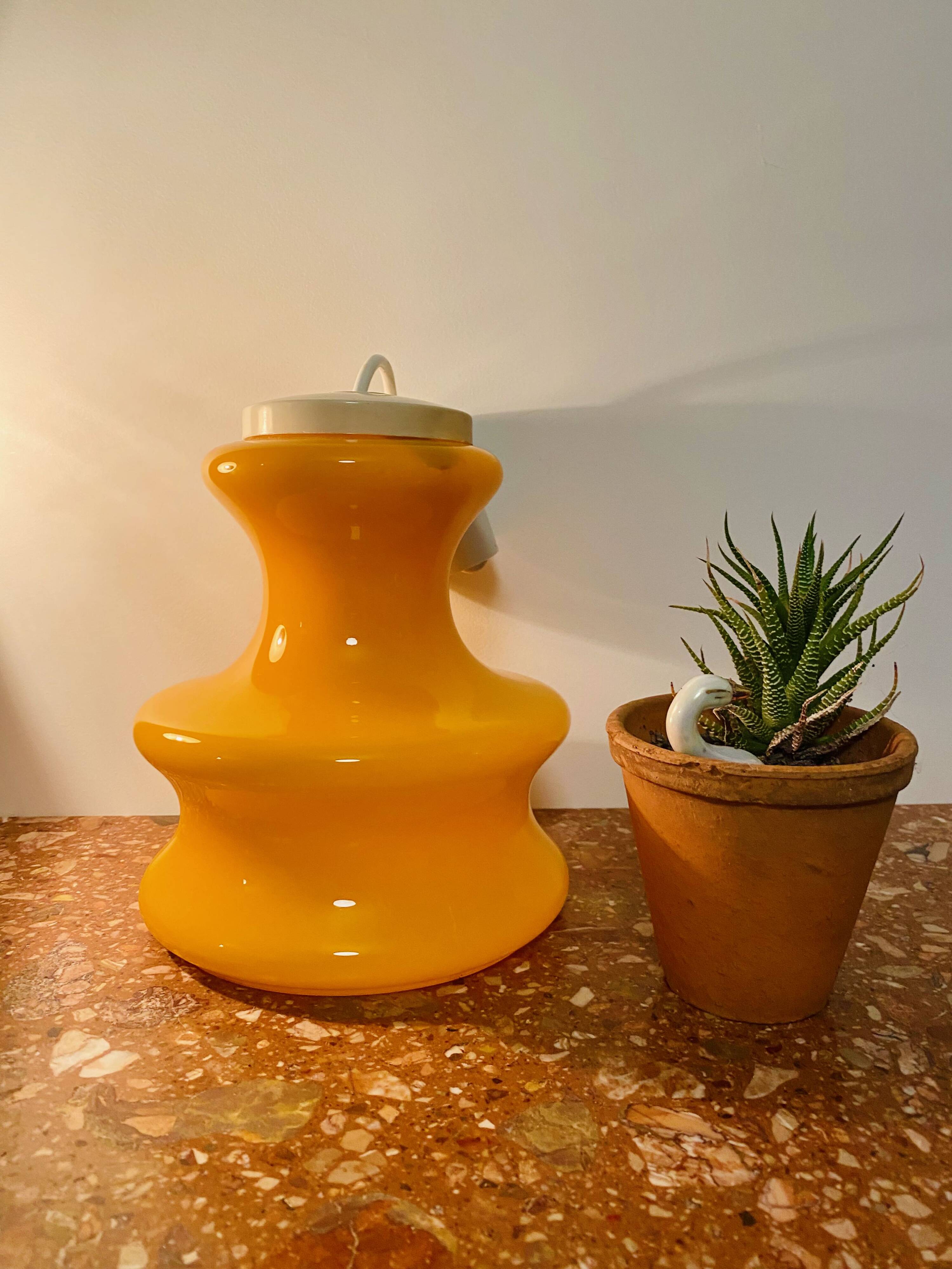 Vintage Orange 70's Pendant Lamp