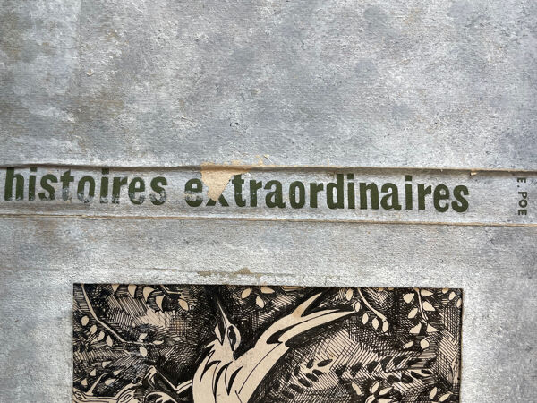 Tableau étude de couverture de livre E.Poe XXe
