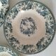 4 assiettes creuses Gien Bouquets de Roses terre de fer bleu de prusse