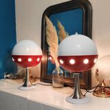 Pair of Space Age Cocci Ball Lamps