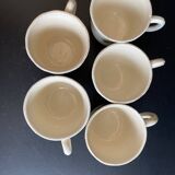Set of 5 Vintage "Honorine" Mugs - Moulin des Loups (Orchies)