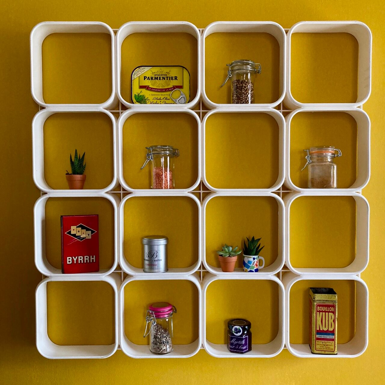 White 70's plastic module shelf