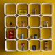 White 70's plastic module shelf