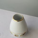 Brussels porcelain vase with a gold rim and flowers