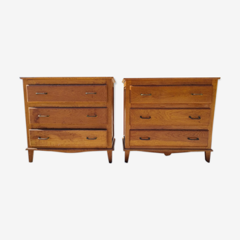 Lot de 2 commodes vintage 1950's