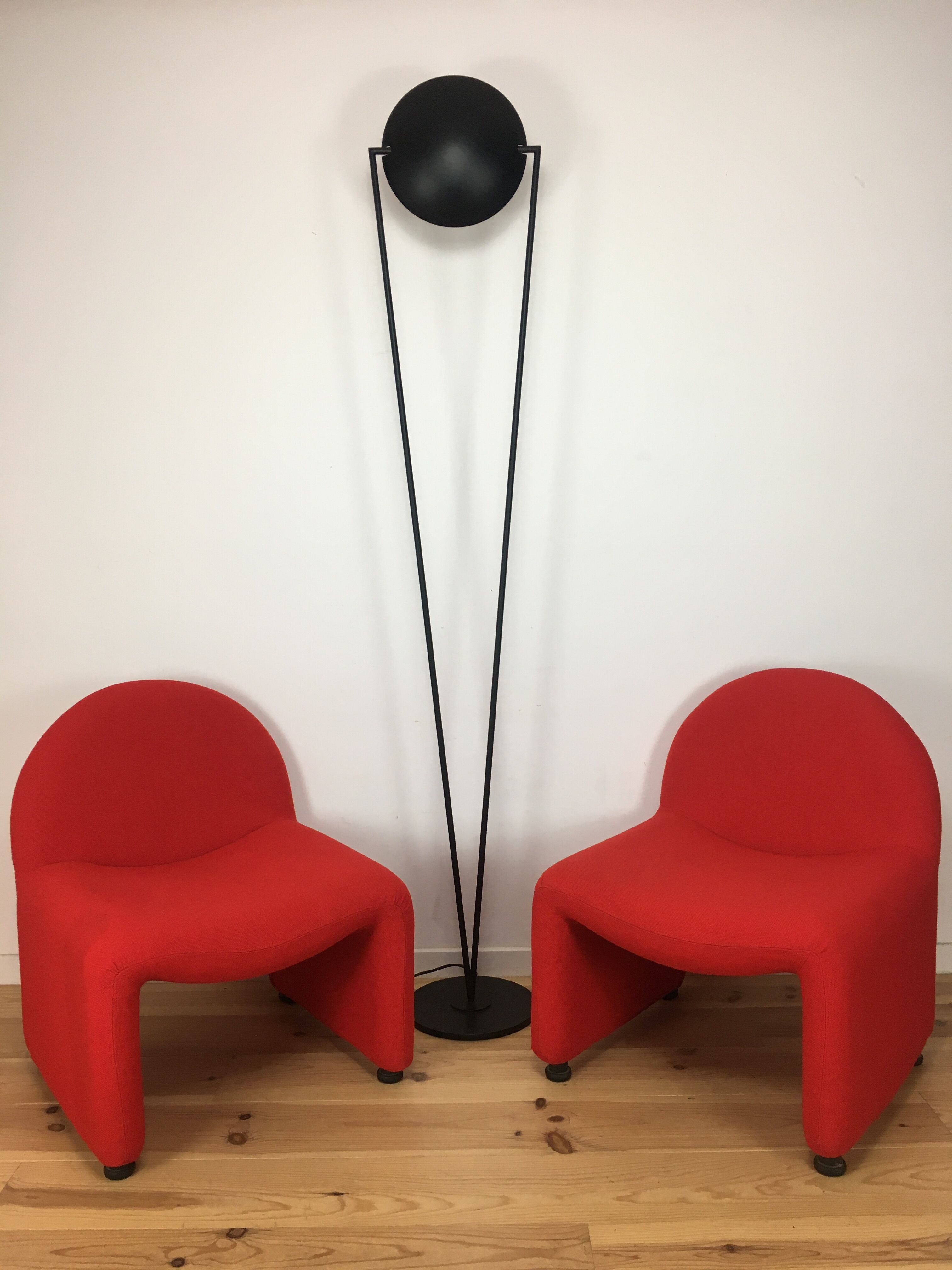 Pair of red Atal chairs