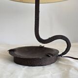 Lampe brutalist ferre forgé cendrier wavy