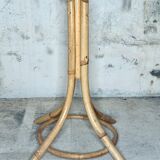 Bamboo and rattan coat rack