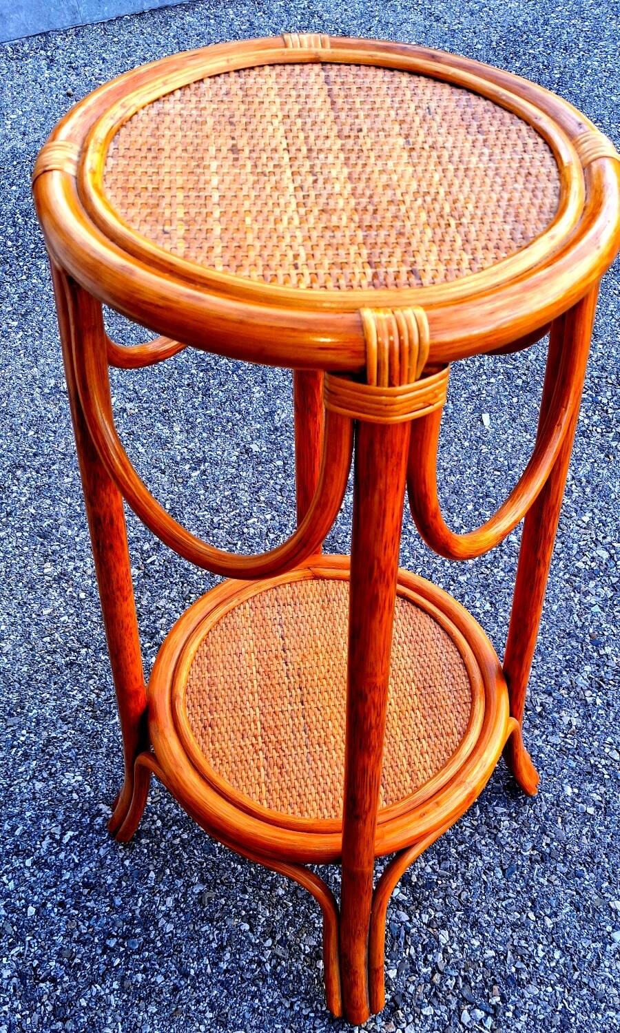 Vintage rattan stool