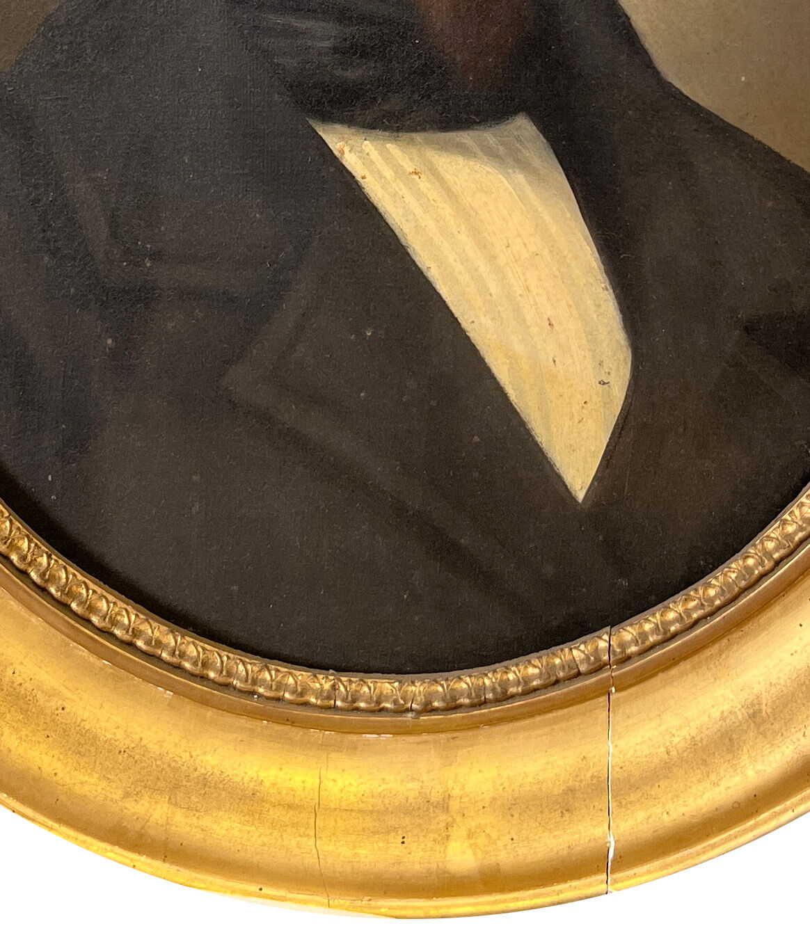 French school - oval portrait