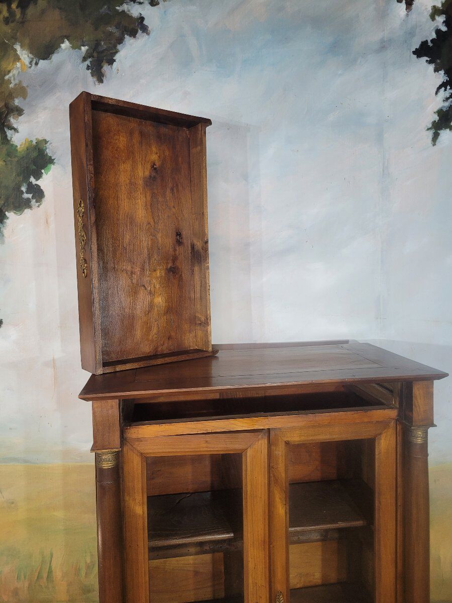 Small Empire library in cherry wood.