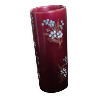 Antique Gien cylinder vase