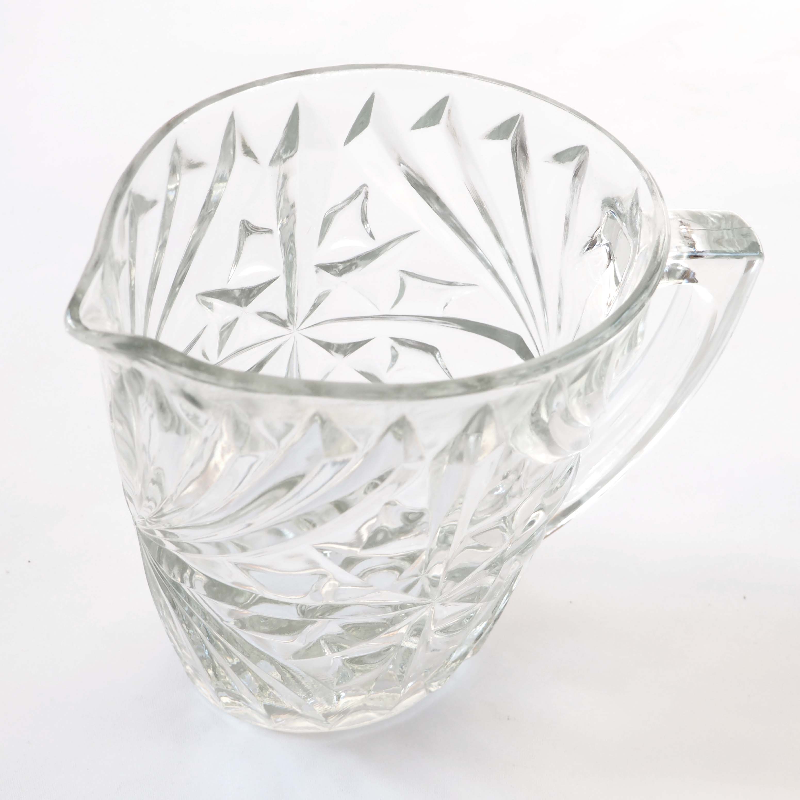 Molded glass pitcher